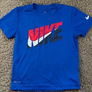 Nike Kids Red and Blue Graphic Tee